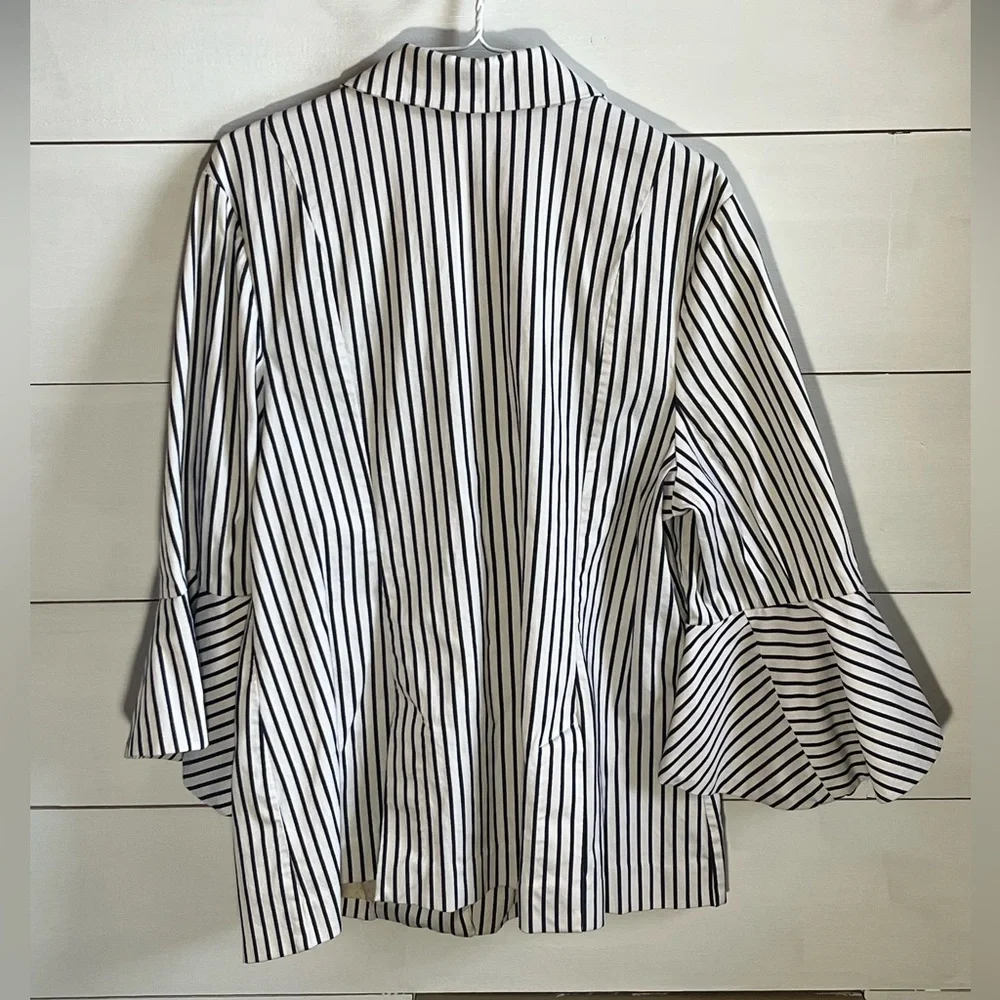 CAbi Navy and White Striped Blazer - Picture 2 of 6